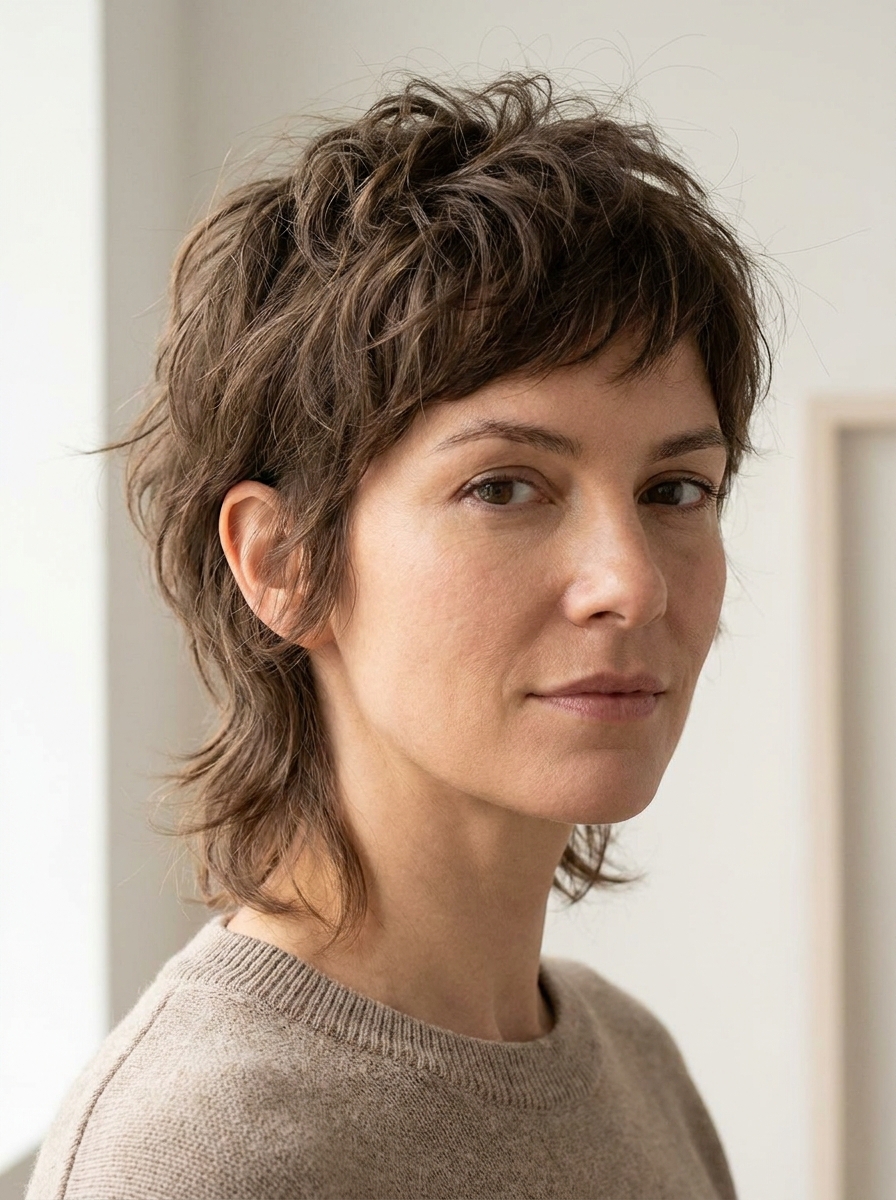 Short Mullet Woman als Vokuhila Frisuren Inspiration 2026
